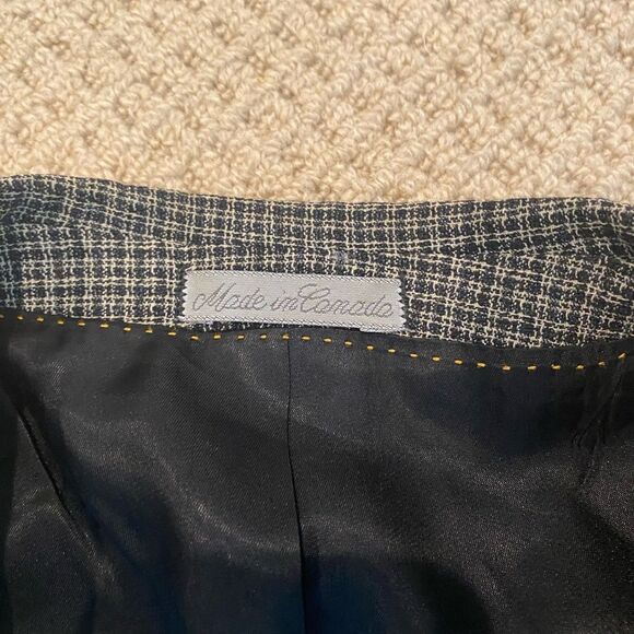 Bellisimo Men's Vintage Black/Gray Houndstooth Sports Jacket/Blazer Size 42 - Picture 3 of 15